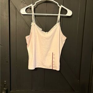 Katie K Pale Pink Lace-Trim Camisole